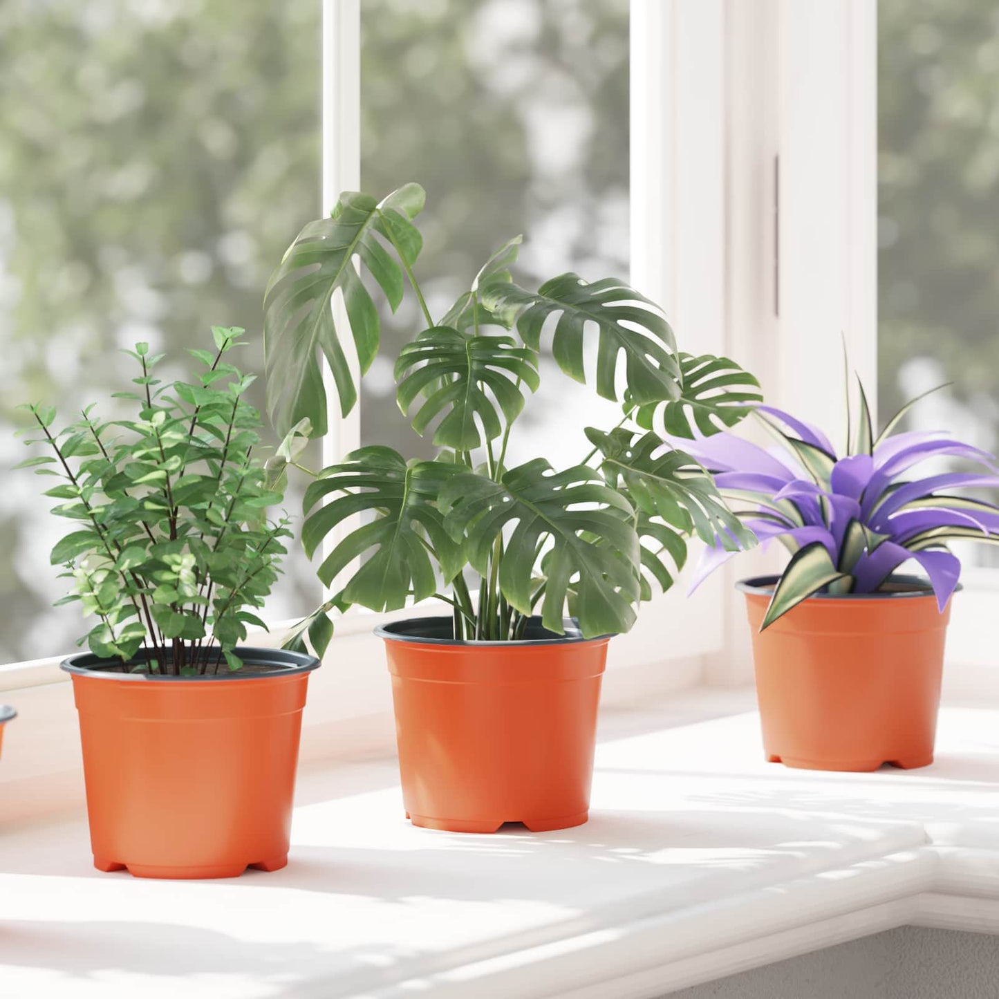 Rund Blomkruka 200 pcs Terracotta Ø 10 x 8 cm Plast