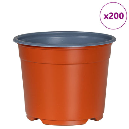 Rund Blomkruka 200 pcs Terracotta Ø 10 x 8 cm Plast