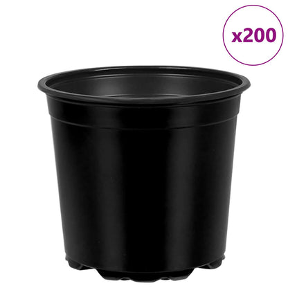 Blomkruka 200 pcs Svart Ø 15 x 13 cm Plast