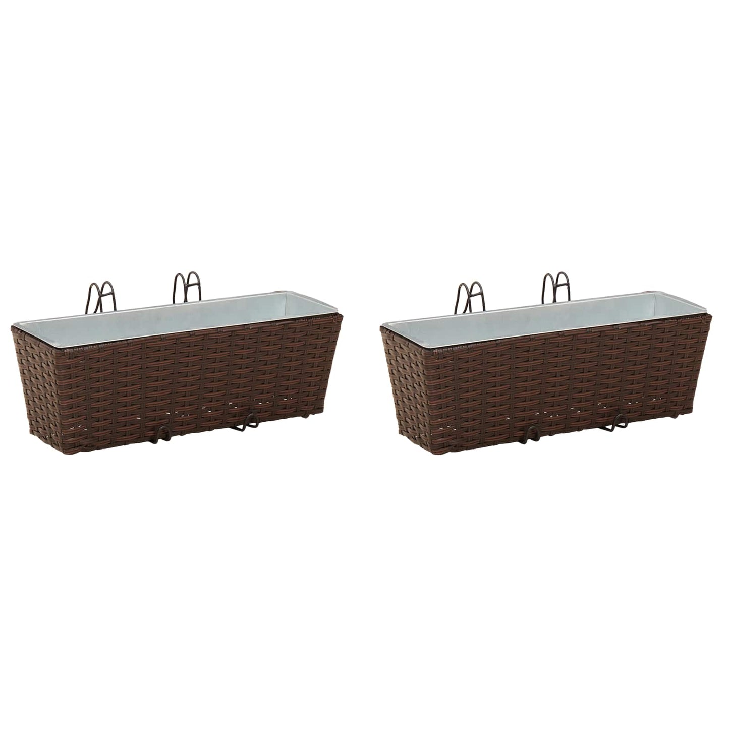 Räcke 2 pcs 50 x 17 x 17 cm Metall
