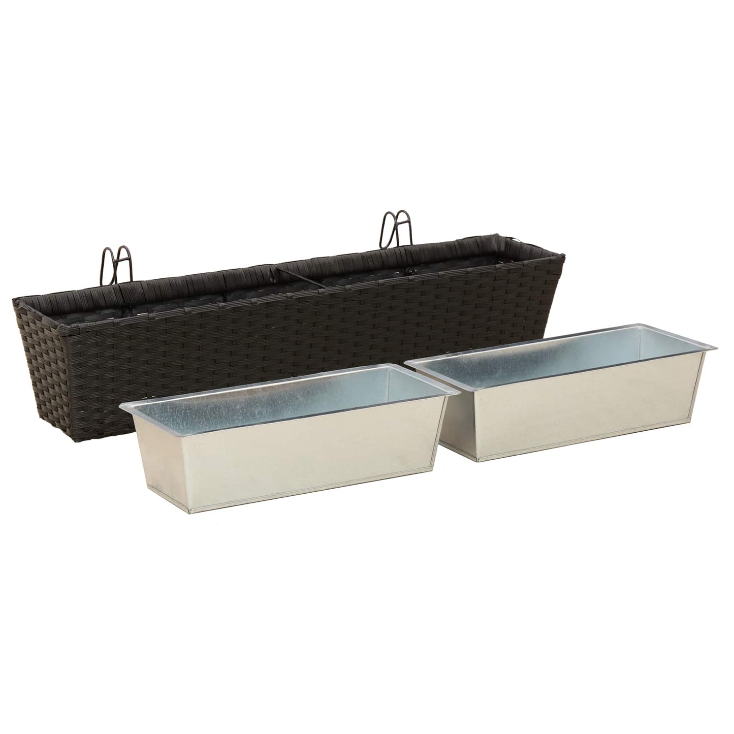 Räcke 2 pcs 80 x 17 x 17 cm Metall