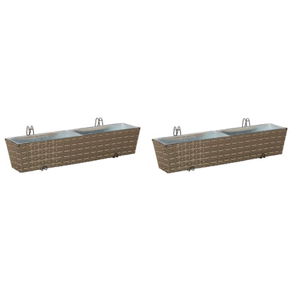 Räcke 2 pcs 80 x 17 x 17 cm Metall