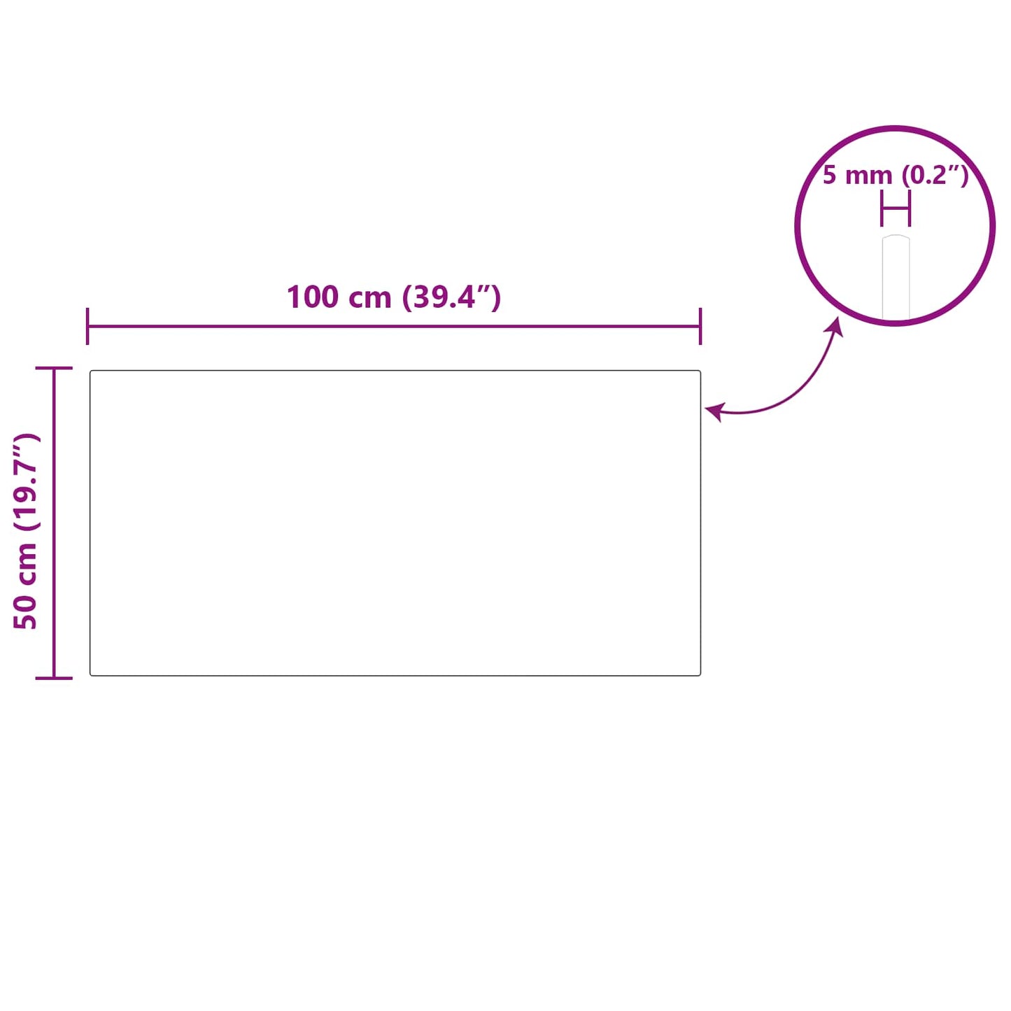Bordsskiva 4 pcs Svart Glas