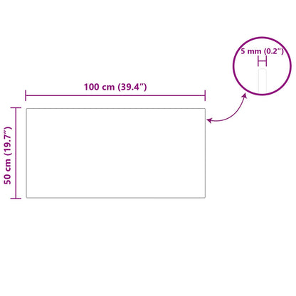 Bordsskiva 4 pcs Svart Glas