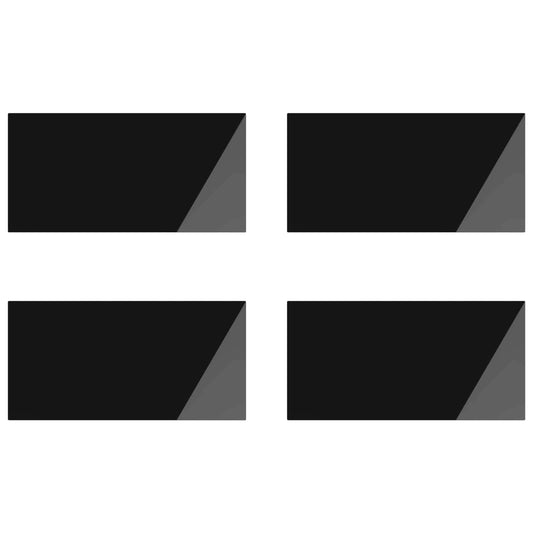 Bordsskiva 4 pcs Svart Glas