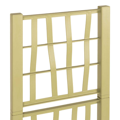 Trädgårdsplanterare med trellis Grön 36 x 36 x 140 cm PP