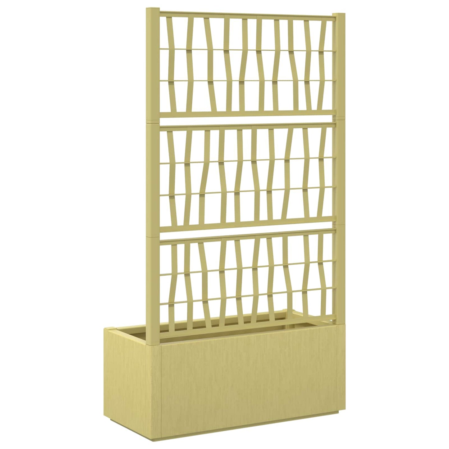 Trädgårdsplanterare med trellis Grön 80 x 36 x 140 cm PP