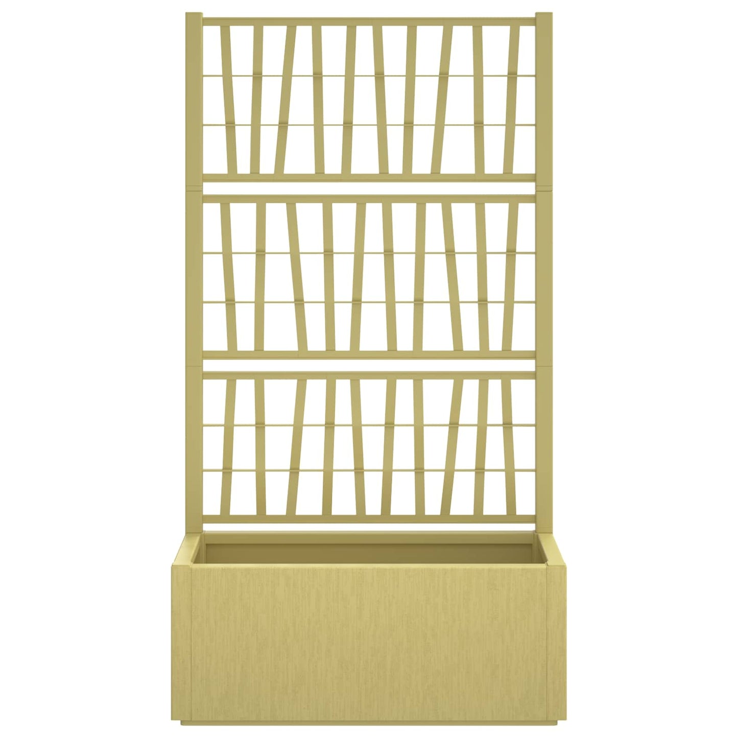 Trädgårdsplanterare med trellis Grön 80 x 36 x 140 cm PP