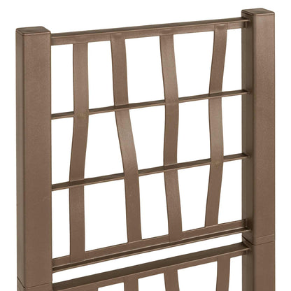 Trädgårdsplanterare med trellis Brun 36 x 36 x 140 cm PP