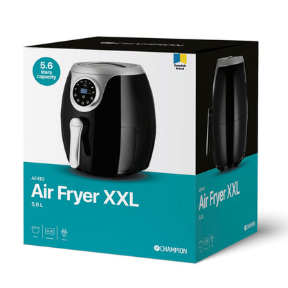 Champion Air Fryer XXL 5,6L 1800W Svart/Silver