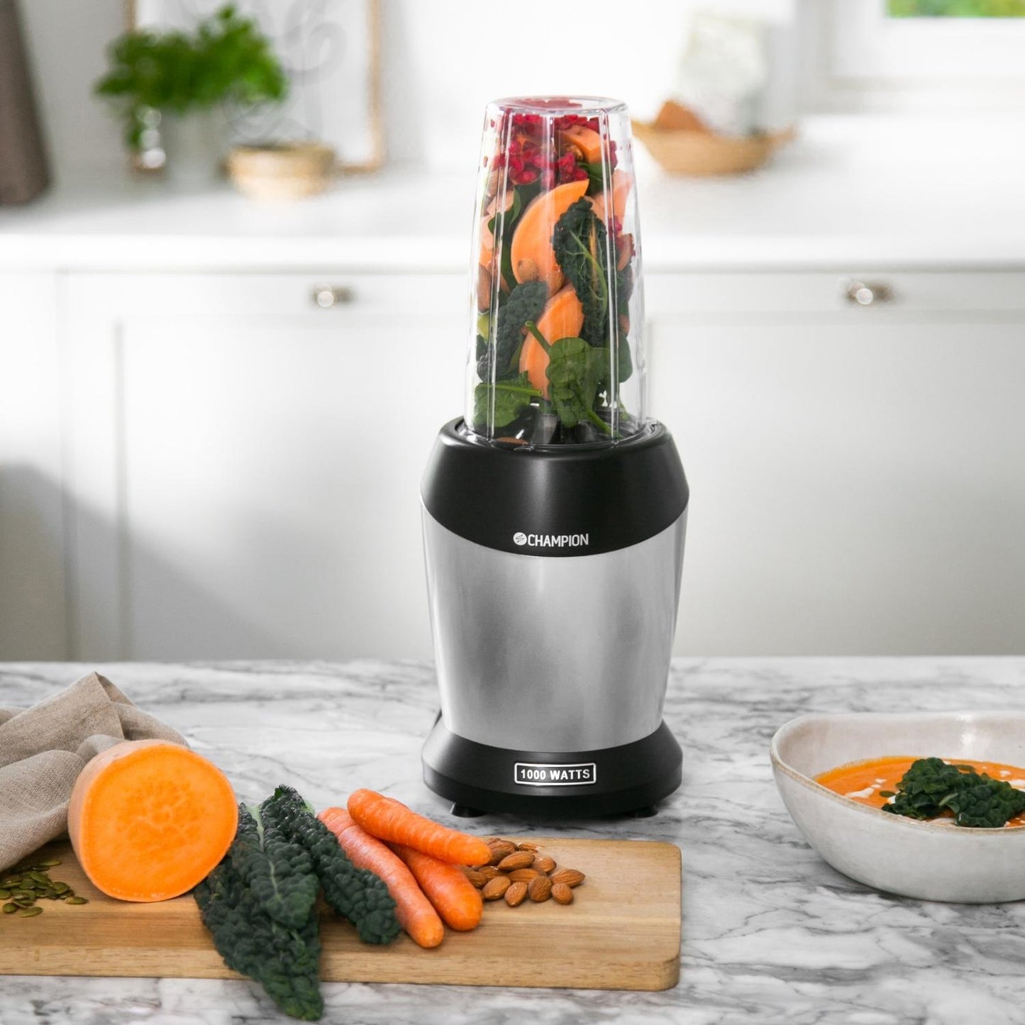 Champion Nutrition Blender 1000W Svart/Silver