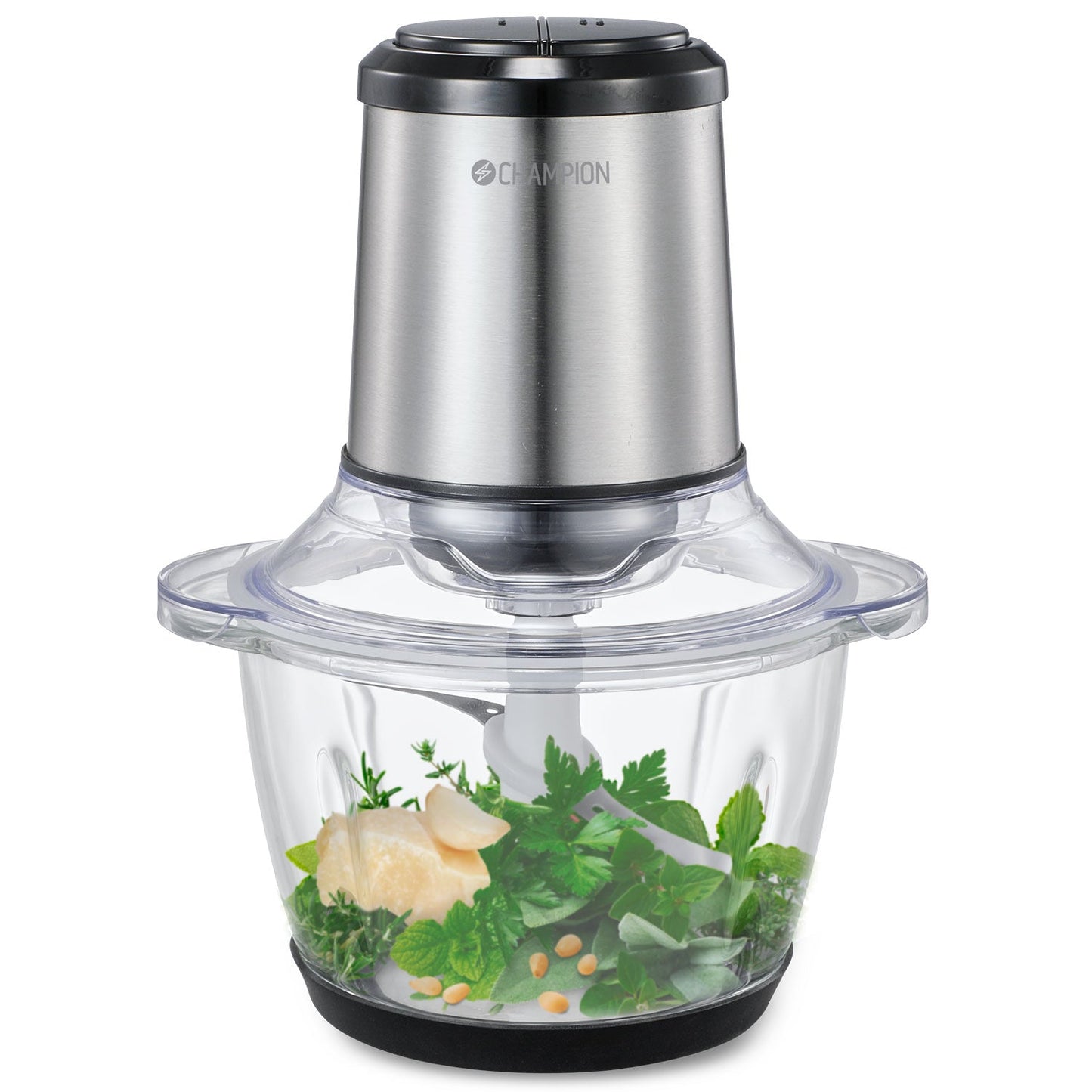 Champion Mini Chopper 1,2L 400W Glasskål Rostfri