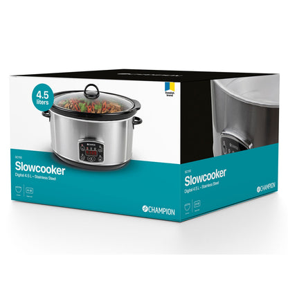 Champion Slowcooker 4,5L 280W Rostfri