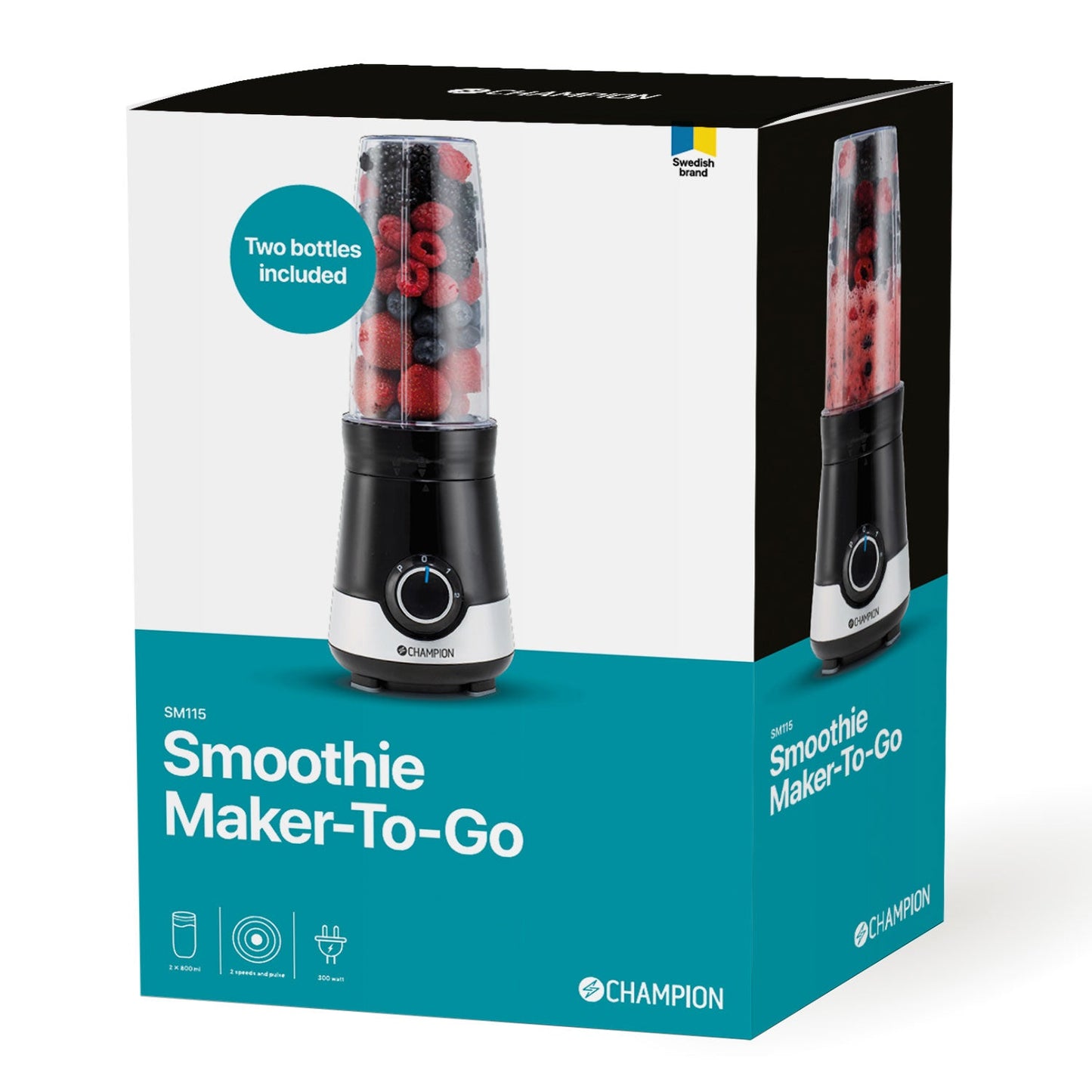 Champion Smoothie Maker Power 300W Svart/Vit